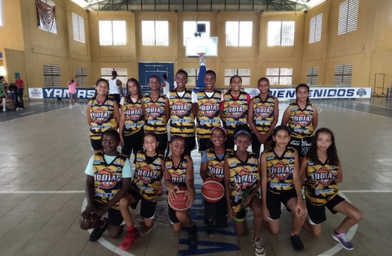 Indias club San Vicente arrasan en intercambio en tres categorías basket femenino en Yamasá