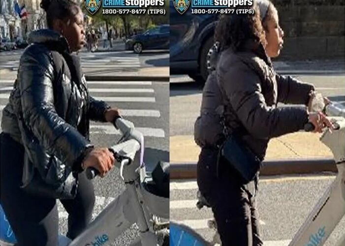 Mujeres en bicicletas golpean peatones sin piedad en Manhattan
